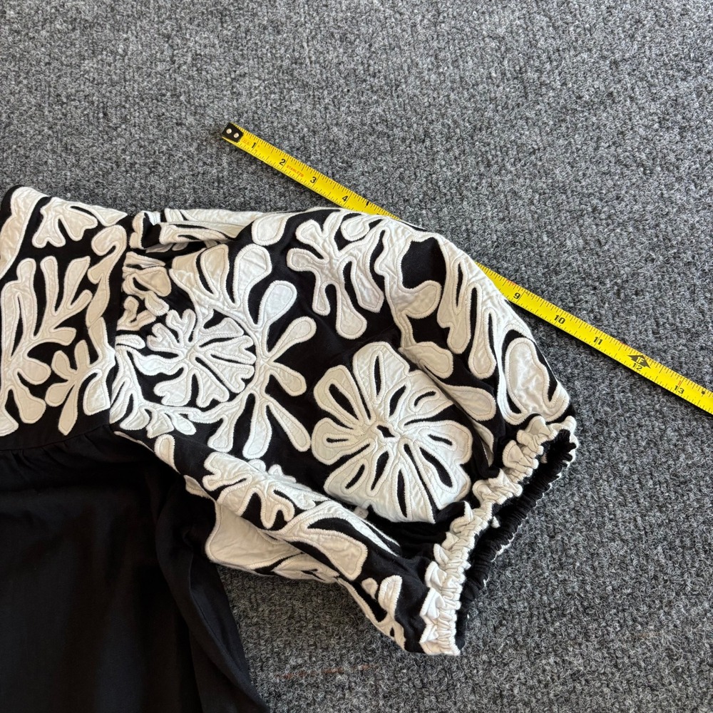 Sea New York Black White Applique Embroidered Mini Dress XS NWT Cotton Linen - Picture 6 of 10